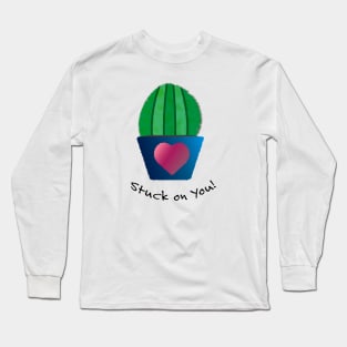 Cactus Pun Stuck on You Long Sleeve T-Shirt